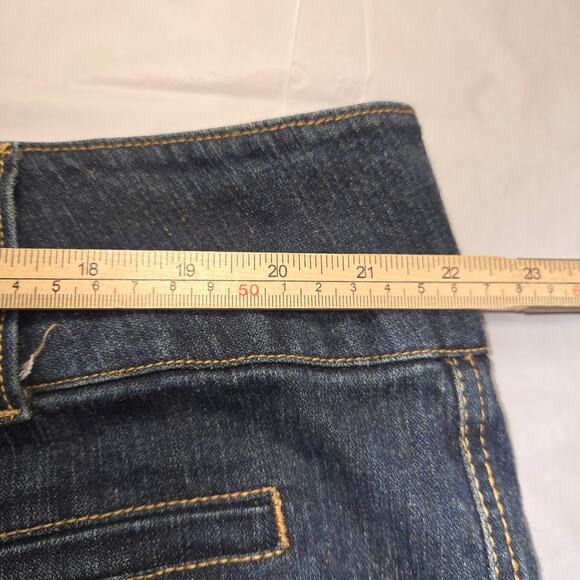 Goddess Womens Size 24 Denim Shorts Bermuda Dark Wash Stretch Beach Vacation - Picture 14 of 16